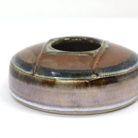 Vintage Hand Painted Ceramic Studio Mosaic Art Pottery Ikebana La Pointe Vase - Picture 4 of 7